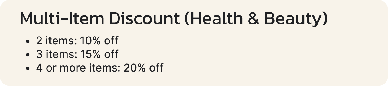 Multi Discount